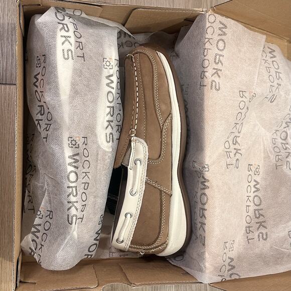 Rockport Works NIB Women's 7.5 Sailing Club Work Boat Shoes Steel Toe - Picture 10 of 12